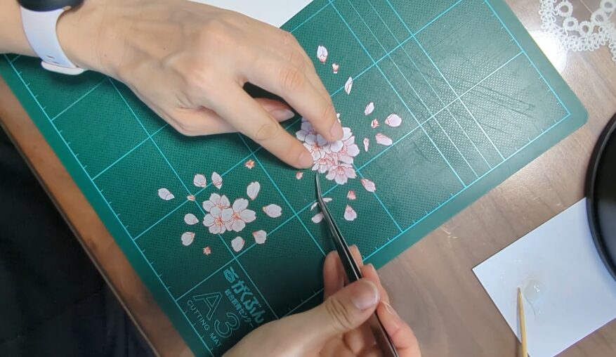 桜のシャドーボックス制作動画